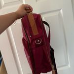 Vintage Dark Red Burgundy Doraemon Convertible Backpack Messenger Crossbody Bag Photo 3