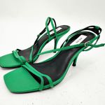 Reiss Bali Green Stiletto Mid Heel Strappy Sandals Size 7 Photo 1
