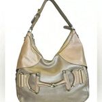 Gucci Light Brown Leather Heritage Stripe Horsebit Hobo Shoulder Bag. Photo 0