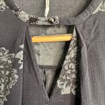 Free People | Midnight Medallion Floral V Neck Oversized Tunic Blue Gray XS Photo 4