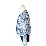 Rachel Zoe NWT Blue White Cottage Core Toile Quilted Cotton Jacket XL Photo 3