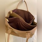 Lauren Ralph Lauren Leather Newbury Tan Tote Bag. Photo 2