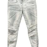 R13  Moto‎ Jean in Vintage White Coated Denim size 26 Photo 0