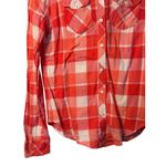 Hollister Y2K Women Red & White Plaid Button Up Shirt Long Sleeve Flannel Top XS Photo 3