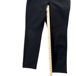 Talbots Heritage Ankle Pants Womens 8 Black Denim Side Zip Flat Front Stretch Photo 6
