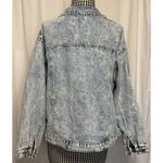 SheIn Woman’s Light Wash Blue Denim Jean Jacket Size L Button Down Photo 1