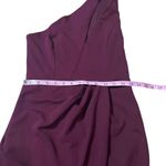 Lulus So Flirty Burgundy One Shoulder Cutout Asymmetrical Dress Size Small NWT Photo 5