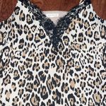 Socialite  Womens Leopard pattern fringed layered teddy tank Size Large Photo 3