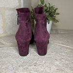 1. State  burgundy suede side zip booties sz 7.5 Photo 8