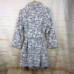 Victoria's Secret Victoria’s Secret Robe XS/S White Black Love Script Fleece Belted Shawl Collar Photo 2