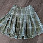 Aerie  Green Plaid Skater Skirt Sz Xs Photo 0