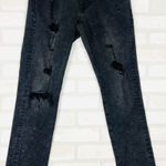 American Eagle Women's Black Wash Distressed Ripped Frayed Hem‎ Jeans 28x30 Size 28 Photo 12