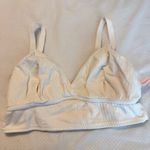 Luvlette Ribbed White Bra Bralette Women’s Size Large Soft Adjustable Straps Photo 5