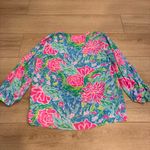 Lilly Pulitzer  Pamala Top Multi Tiger’s Lair V-neck Long Sleeve Bow Size XS Photo 4