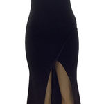 BANJUL  Size Medium Black Sleeveless Zippered Open Slit Bodycon Dress. Preloved Photo 0