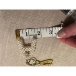 Pearl Gold Letter A Keychain White Photo 3