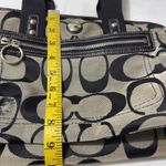 Coach Daisy Signature Tote Shoulder Bag Black Gray M Classic Style Photo 14