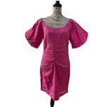 NWT- MINK PINK SAMARA MINI DRESS, size Medium Fuschia color Photo 4