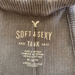 American Eagle  Ribbed Tank Top‎ High Neck Sleeveless Gray Soft Sexy M Photo 2