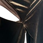 Rene Ruiz Brown Velvet Long Sleeve Cut Out Midi Cocktail Dress Size 0 Photo 13