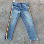 Polo  Ralph Lauren The Avery Side Tape Stripe Frayed Hem Boyfriend Jeans size 27 Photo 2
