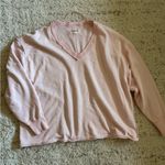 Free People  venice v neck sweatshirt size large in pink Photo 1