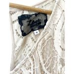 Johnny Was Cream Crochet Lace 3/4 Sleeve V-Neck A-Line Mini Dress Size Small Photo 4