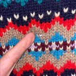 Vintage Multicolor Knit Sweater Vest Blue Size L Photo 5