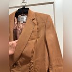 ALC Frank A.L.C. Blazer Maverick Jacket Long 2 Button Brown Lace Up Trim Size 8 Photo 10