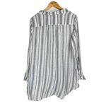 CP Shades Free People X  Womens Linen Tunic Mini Dress Sz Small Stripe Print Photo 2