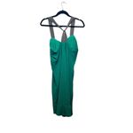 J. Crew Women's Strappy Pullover Green Midi Dress Size 12 Sweetheart Neck Photo 6