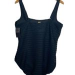 Ralph Lauren  NWT Women's Ottoman Mesh Square Neck One Piece Swimsuit 20W Photo 2