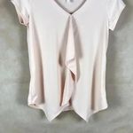 Ny Collection  Pink Asymmetrical Ruffled Top NWT Small Photo 2
