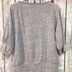 Adrienne Vittadini Gray & White Sweater 3/4 Sleeves Size Large 💕 Photo 10