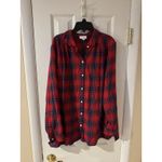 J. Jill Womens Button Up Red Green Blue Plaid Long Sleeve L Holiday Soft Size L Photo 4