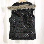 Burton  Dryride Puffer Vest M Black Multi Faux Fur Hooded Quilted Snow Ski Core Photo 5