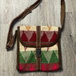 Turkish Handmade Kilim Crossbody Boho Bag Red Photo 0