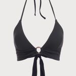 Berlook Black Back Tie Top and Black Ribbed High Cut Wide Waistband Bottom 46 Photo 3