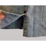 Gloria Vanderbilt Y2K Distressed Denim Skirt With Floral Patchwork & Frayed Hem Photo 10