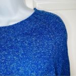 Old Navy  Rib Knit Trim Marled Sweater Crew Neck Royal Blue S Photo 2