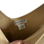 Guess VINTAGE Y2K Jeans Authentic Gold Metallic Knit Fitted Tank Size M Photo 5