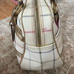 Coach Plaid  Handbag - Cream and Gold Photo 3