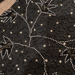 Mon Cheri  Bridals Black Sequin Beaded Two Piece Top & Pants Set SIZE 38 Photo 6