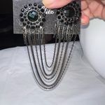 G by Gennaro Gothic Dark Jewel And Chain Dual Hair Combs Black Photo 1