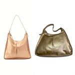 Hobo International Hobo MARLEY CAMEO Hobo Shoulder Bag GOLD Vintage Pearlescent Leather Large Photo 1