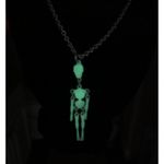 Skeleton Necklace Moveable Limb Steampunk Punk Skull Glow In The Dark Necklace Photo 1