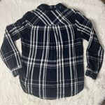 Lucky Brand  Navy and White Checkered Shirt Size Small Photo 5