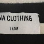 LNA Clothing Modal Blend Black & White Striped V Neck Long Sleeve Sweater Sz Lg Photo 3