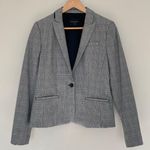 J.Crew Banana Republic Women Jacket Gray Lean-fit Plaid Blazer Suit Size 6 Photo 0