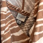 A New Day Tan Zebra Print Long Sleeve Linen Blend blazer + crop top matching 2 piece set Photo 8